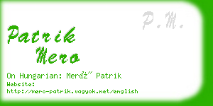 patrik mero business card